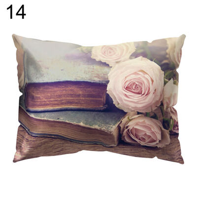 

Vintage Flower Printed Throw Pillow Protector Case Cushion Cover Bedding Article
