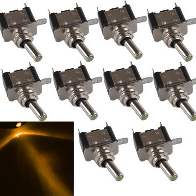 

10Pcs 12V Red LED Light Rocker Toggle Switch SPST ONOFF 20A Car Truck Boat ATV