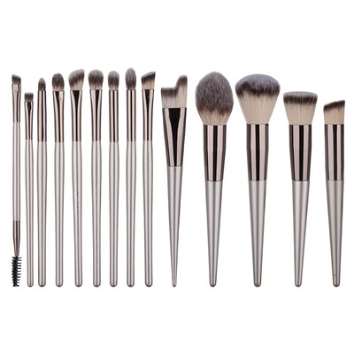 

Gobestart 12 Pcs Wooden Handle Makeup Brush Powder Base Powder Paint Set Makeup Tools