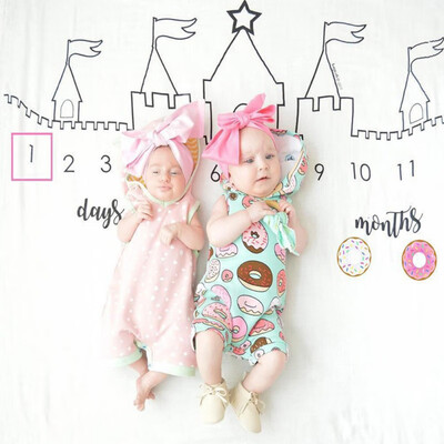 

Muslim Baby Blankets Newborn Swaddle Stroller Bedding Wrap Photo Background Monthly Growth Number Photography Props Outfits