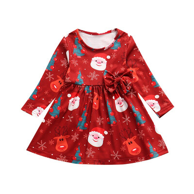 

Baby Dresses For Girls Autumn Winter Long Sleeved Knit princess dress Christmas Dress
