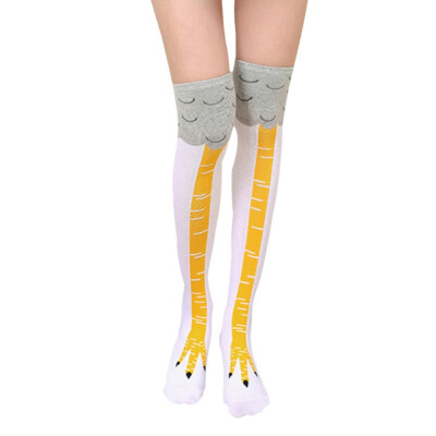 

Women Girls Socks Halloween Chicken Toe Print Ladies Fashion Design Fashion Casual Slim 3D Cartoon Long Sock