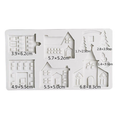 

Household DIY Christmas Castle Cake Mold Silicone Cake Mold Kitchen Baking Supplies