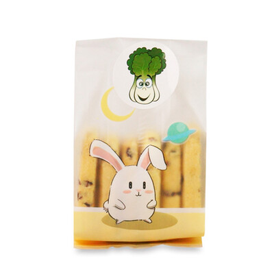 

Fresh Leaves Long Eared Rabbit Cookie Bag Frosted Food Bag Flamingo Snack Nougat Packaging Bag