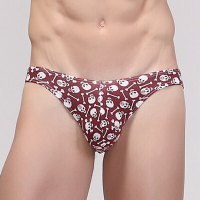 

Tailored Fashion Men Sexy Underpants Cartoon Printing Skull Underwear All Cotton Briefs