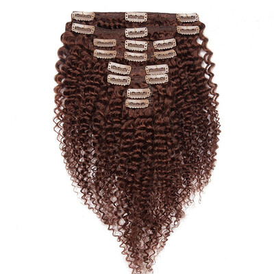 

Kinky Curly Clip in Human Hair Extensions for Women Afro Remy Human Hair Extensions for Lady Double Weft Full Head