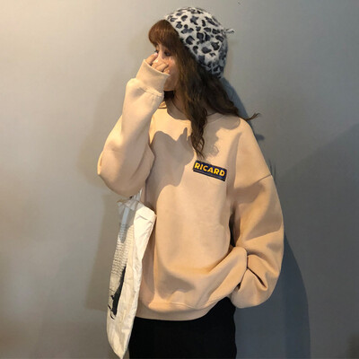 

Women Korean Harajuku Hoodies Autumn Loose Ladies Blackpink Fleece Sweetshirt Long Sleeve Crewneck Friends Stranger Things