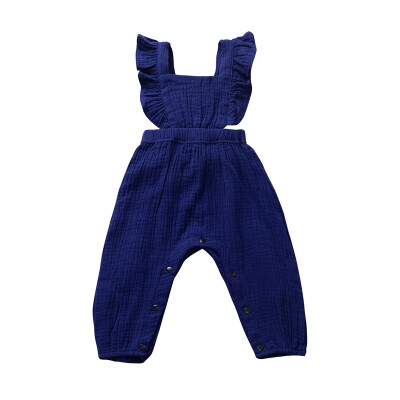 

New Born Baby Clothes Backless Striped Ruffle Romper Overalls Jumpsuit Clothes Baby Girl Clothes Baby Girl Romper kid clothes