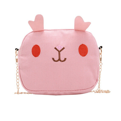 

New Baby Girls Cartoon Fashion Backpacks Cute Cotton Storage Bag Single Shoulder Bag Canvas Shoulder Childrens Bags