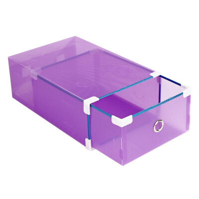 

Plastic Clear Drawer Shoe Rack Household Stackable Home Shoe s Box Space Saving Foldable Storage Container Colorful