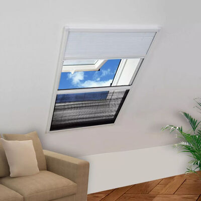 

Plisse Insect Screen for Window Aluminum 236"x315" with Shade