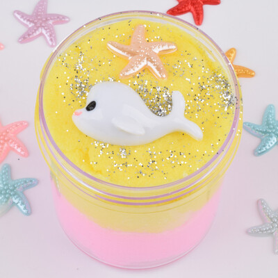 

〖Follure〗120ML Dolphin Fluffy Cloud Slime Scented Stress Relief Sludge Toy Kids Adults
