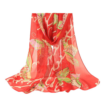 

Gobestart Fashion Women Butterflies Printing Long Soft Wrap Scarf Shawl Scarves