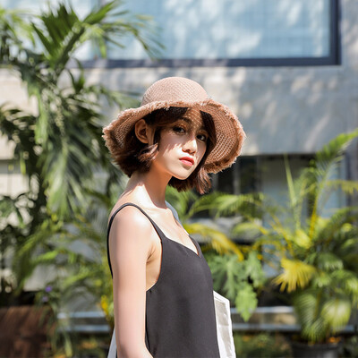 

New spring&summer straw hat for ladies outdoor leisure travel sunscreen hat for ladies