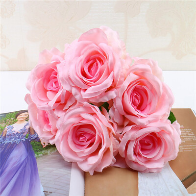 

Toponeto 1 Bouquet Vintage Artificial Rose Silk Flowers Bouquet for Decoration