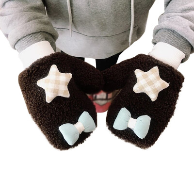 

Toddler Baby Gloves Thicken Girls Boys Full Finger Winter Warmer Knitted Mittens Bowknot Cute Gloves