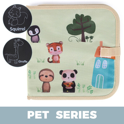 

Siaonvr Portable Soft Graffiti Erasable Animal Picture Book DIY Drawing Board