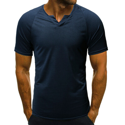 

Toponeto Fashion Mens Summer Slim Fit Casual V-Neck Short Sleeve T-shirt Top Blouse
