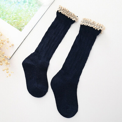 

Girl Kids Toddler Knee High Cotton Socks Bow Frilly Lace
