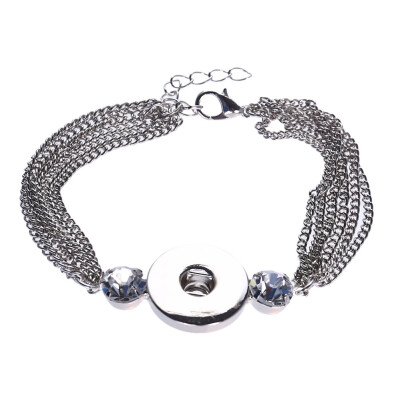 

Bracelet Bangle Fit DIY Snap Button Carve Flower Jewelry