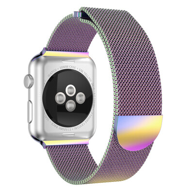 

〖Follure〗Milanese Stainless Steel Magnetic Watch Band For Apple Watch Series 3 42MM BK
