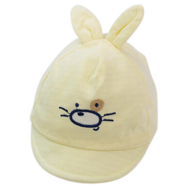 

New Fetal Lovely Cap Spring Solid Color Cartoon Crab Head Rabbit Ear Cotton HAT For
