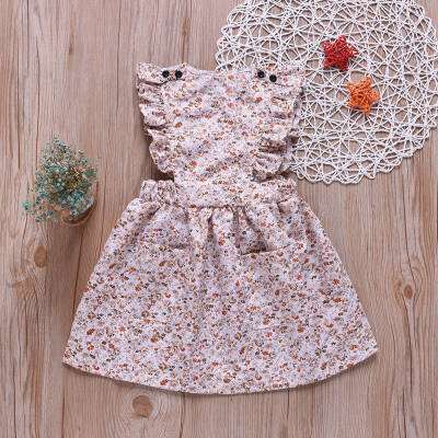 

Summer Baby Girl Flare Sleeve Floral Pattern Sister Family Matching Outfits Casual Dress Princess Kids Girl Dress