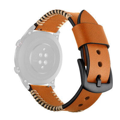 

〖Follure〗Stitch Pattern Replacement Leather Watch Band Wrist Strap For Honor Magic2 watch