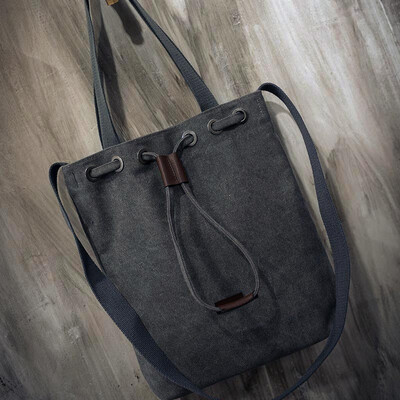 

Women Fashion Bag Concise Casual Large Capacity Bag Solid Color Canvas All-match Shoulder Bag