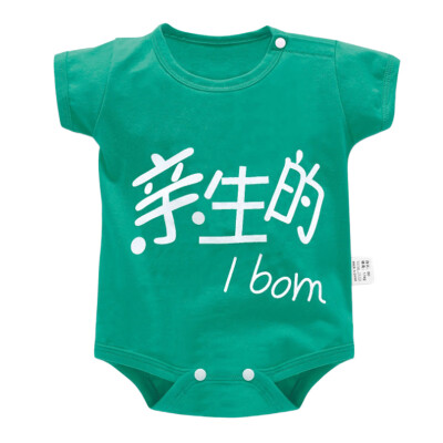 

7-8Infant Baby Girls Boys Letter Print Short Sleeve Rompers Bodysuit Jumpsuit Newborn Clothes