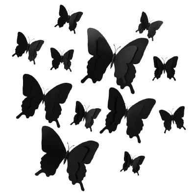 

12Pcs Wall Stickers PVC Butterfly Shape Wall Decal Sticker Home Living Room Nursery Refrigerator Stickers DIY Art Decoration Outdo