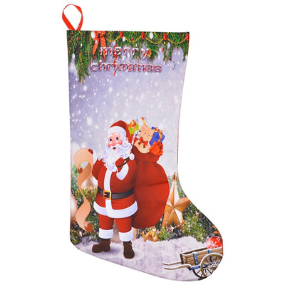 

3D Christmas Stocking Xmas Tree Hanging Ornaments Christmas Home Decoration