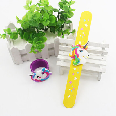 

Christmas Unicorn Slap Snap Wrap Wristband Band Bracelet Hand Ring Kids Boy Vogue