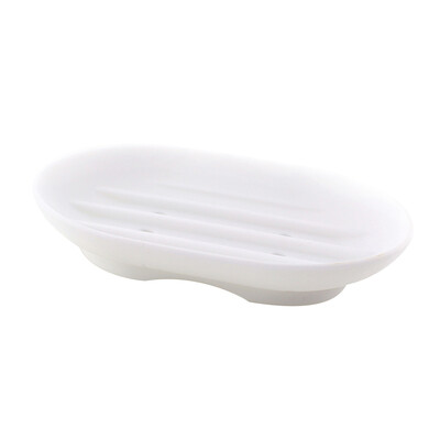 

Bathroom Silicone Soap Dish Storage Holder Rack Bath Soapbox Plate Tray Drain