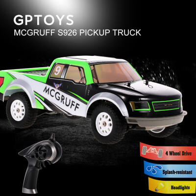 

Original GPTOYS MCGRUFF S926 Pickup Truck 112 4WD 20mph High Speed Off-Road RC Car Vehicle Kids Gift