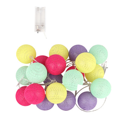 

Tailored 3Meters 20 Cotton Ball String Lights Fairy Hanging Wedding Bedroom Living Room