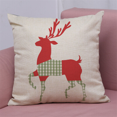 

Tailored New Christmas Cotton Linen Pillow Case Sofa Cushion Cover Home Decor