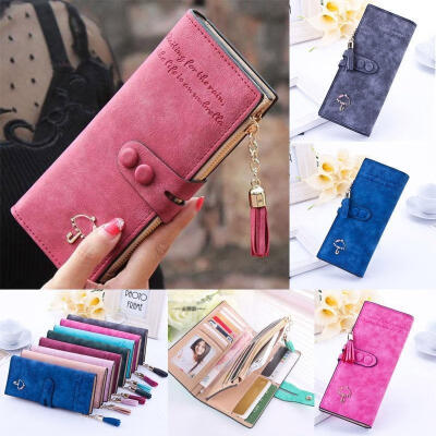 

Fashion Women Leather Scrub Clutch Wallet Long Card Holder Case Purse Handbag