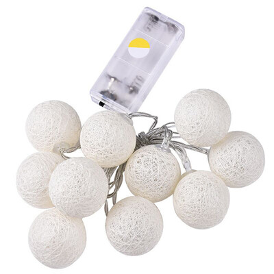 

Tailored 13M 10LED Cotton Ball String Lights Party Wedding Christmas Decor Lights