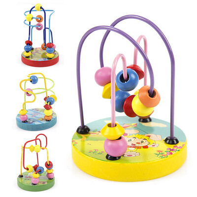 

YIWULAEducational Baby Kids Wooden Around Beads Toy Toddler Infant Intelligence Toys