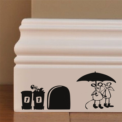 

Wall Sticker DIY Rats Mouse Horror Wall Sticker Decal Home Decor Floor Bedroom Decor Kitchen Kids