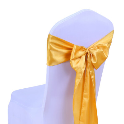 

25PCS Satin Chair Sashes Bows Chairs Cover Ribbons For Wedding Birthday Party Decorations