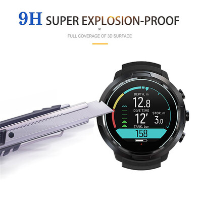 

3Pcs Tempered Glass Screen Protector for Suunto D5 Dive Computer Watch 9H 25D Scratch Proof Protective Glass Bubble-free Film