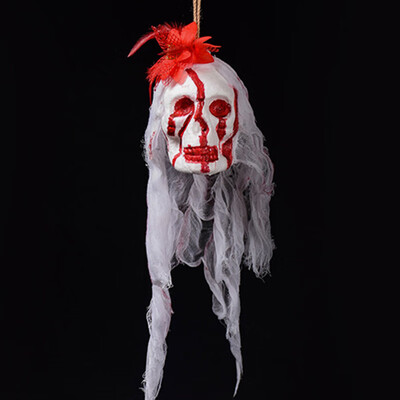 

Horror Halloween Simulation Bleeding Head Cemetery Foam Mesh fabric Hanging Ornament Halloween Party Decor