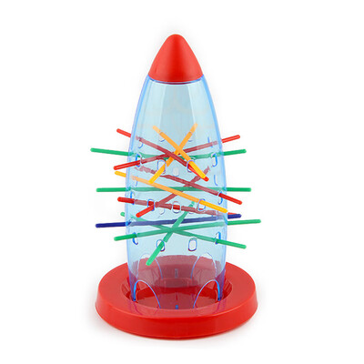 

〖Follure〗Kids Tumbling Rocket Spaceship Board Game Desktop Toy Pull Out Sticks Fun Toy