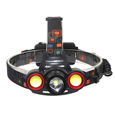 

T62XPE Headlight Three Lamp Beads Strong Light Mechanical Zoomable Headlamp