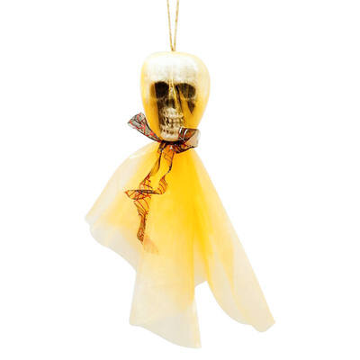 

Halloween Hanging Skeleton Decor Foam Skull with Rope Halloween Party Doll Ornaments for Home Halloween Haunted House Decoration