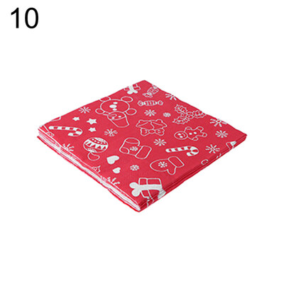 

20Pcs Christmas Tree Santa Claus Printed Wood Pulp Disposable Napkins Tissue