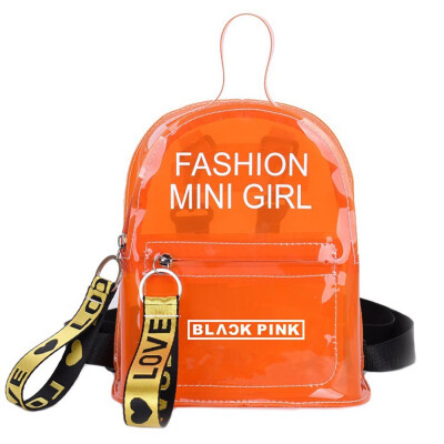 

KPOP BLACKPINK Backpack Clear Mini Backpack Girls Transparent Casual Daypack Shoulder Bags