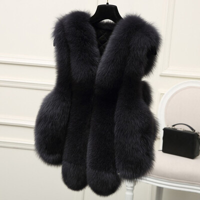 

Tailored Plus Size Womens Slim Vest Gilet Outwear Warm Faux Fur Waistcoat Coat Vest
